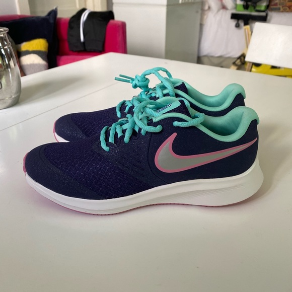 NEW Nike Star Runner 2.0 Purple Blue Grade School Kid’s Running Tennis Shoes - Picture 2 of 6